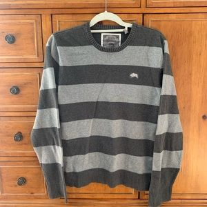 SLADE WILDER GRAY STRIPED SWEATER, medium